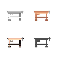 Work Bench Vector Icon