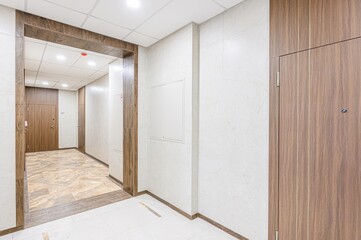 interior apartment public place, house entrance. doors, walls, staircase corridors