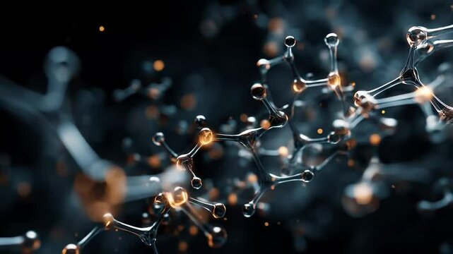 Abstract representation of molecular structures in motion