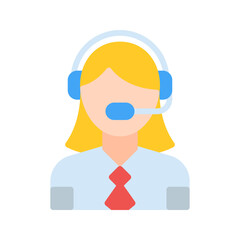 Call Center Agent icon vector image. Suitable for mobile apps, web apps and print media.