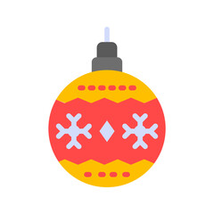 Christmas Ball icon vector image. Suitable for mobile apps, web apps and print media.
