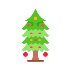 Christmas Tree icon vector image. Suitable for mobile apps, web apps and print media.