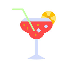 Cocktail icon vector image. Suitable for mobile apps, web apps and print media.