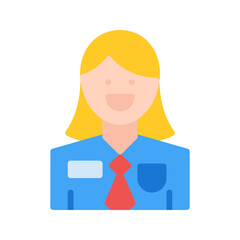 Employee icon vector image. Suitable for mobile apps, web apps and print media.