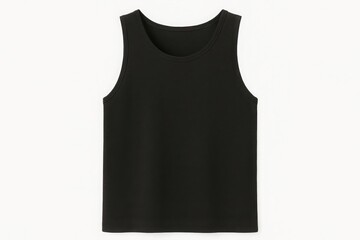 Black tank top isolated on white background perfect for apparel mockups and online clothing store promotions