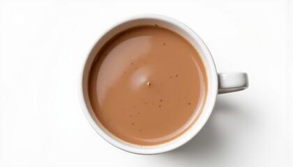 Steaming cup of coffee on white table, a moment of aromatic bliss and warmth
