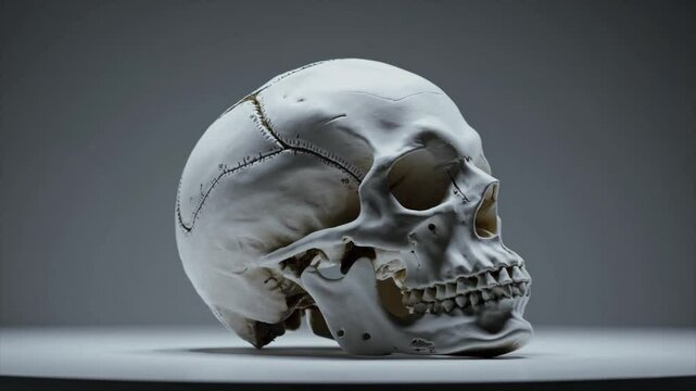 Exploration of human skull anatomy with detailed 3D modeling techniques in a lab setting