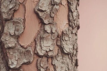 Close-up view of textured bark on a tree trunk.