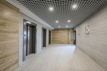 interior apartment public place, house entrance. doors, walls, staircase corridors
