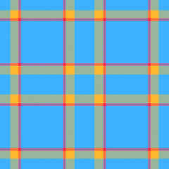 Vibrant blue plaid pattern.  Ideal for textile design, website backgrounds, or cheerful branding.  The bold colors and simple grid create a playful yet sophisticated aesthetic.