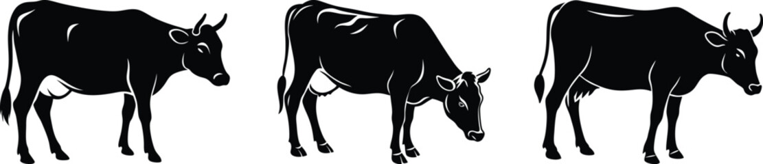 Obraz premium Cow Silhouette Collection