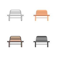 Garden Bench Vector Icon