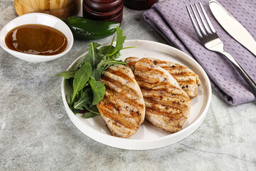 Grilled turkey breast fillet steak