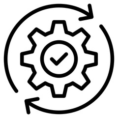 Processing icon in vector illustration