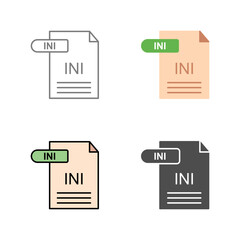 INI Vector Icon