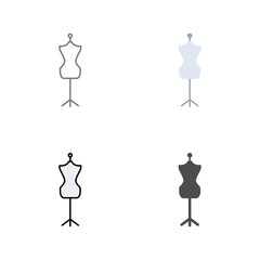 Dress Holder Vector Icon
