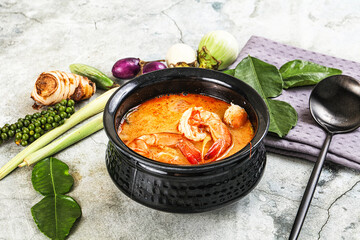 Tom Yum soup with prawn