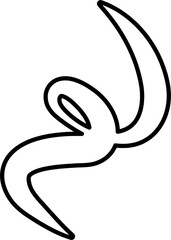 Line doodle. Creative minimalist style