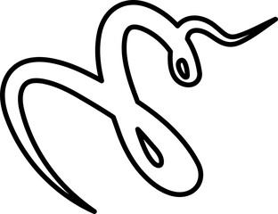 Line doodle. Creative minimalist style