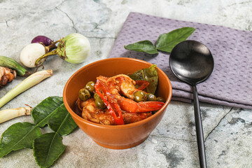 Thai Panang curry witn prawn