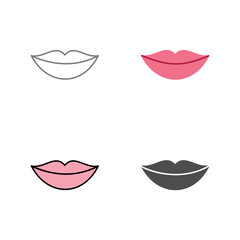 Obraz premium Lips Vector Icon