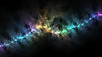 Fototapeta premium Radiant abstract glow on black