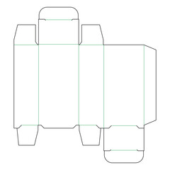 vector dieline design of packaging box for product on white background