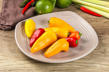 Small baby bell pepper heap