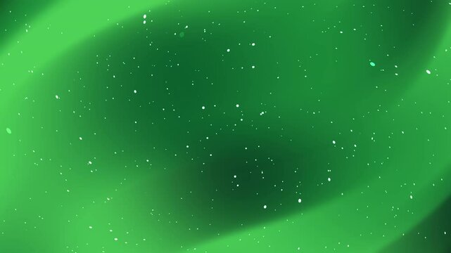 Abstract Green Space Background With White Specks