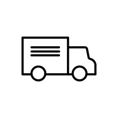 Isolated Black Truck or car Vector Icon