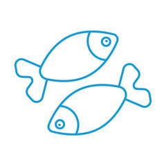 Fish for BBQ or grill line icon isolated on transparent background. Fish for shop, restaurant, advertisement, menu, fishing or logo. Simple cute fish vector illustration. Sea food line icon. 
