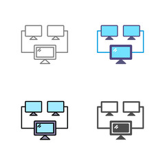 Connected Systems Vector Icon