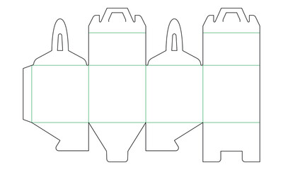 vector dieline design of packaging box for product on white background