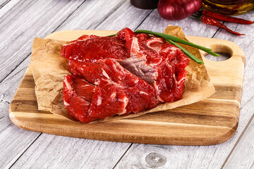 Raw beef meat for cooking