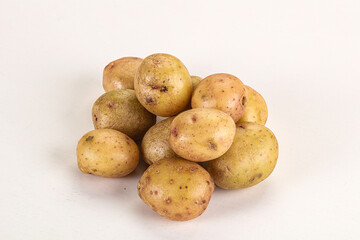 Raw fresh young baby potato