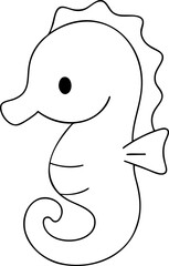 Cute seahorse illustration with playful design, perfect for children themes