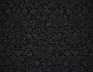 Intricate black damask floral wallpaper, seamless gothic vines , intricate, gothic style, wallpaper texture