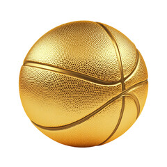 Fototapeta premium Golden basketball ball textured surface close up view