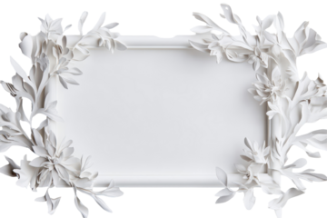 High quality aesthetic paper frame isolated on white for digital planners and minimalist graphic projects