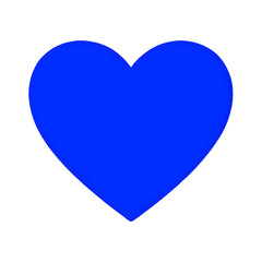 neon blue heart icon, symbol, love, like, approve, life, isolated white background