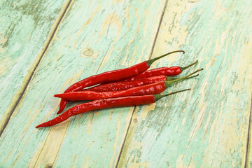 Hot spicy chili pepper heap