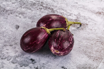 Small round asian eggplant for cooking