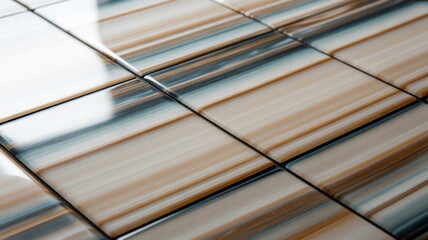 Striped Multicolor Ceramic Tiles