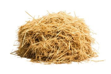 Obraz premium Perfectly stacked hay brings earthy tones and cozy vibes to agricultural designs and countryside visuals