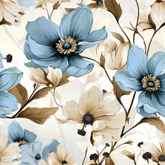 seamless background with flowers 