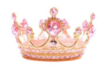 A pink princess crown adds royal charm sparkle and fantasy to any playful or magical design