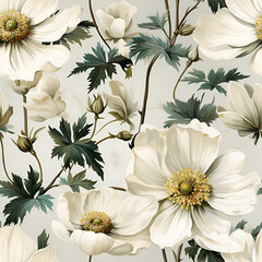 seamless background with flowers