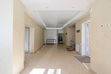 interior apartment public place, house entrance. doors, walls, staircase corridors