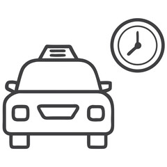 Obraz premium Taxi Meter Icon for Ride-Hailing Applications and Fare Calculation Tools - Minimalist Design for Transportation Service Interfaces and Travel Cost Estimators
