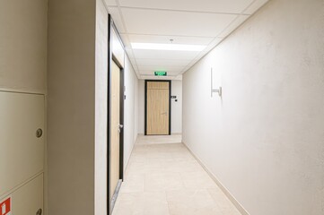 interior apartment public place, house entrance. doors, walls, staircase corridors